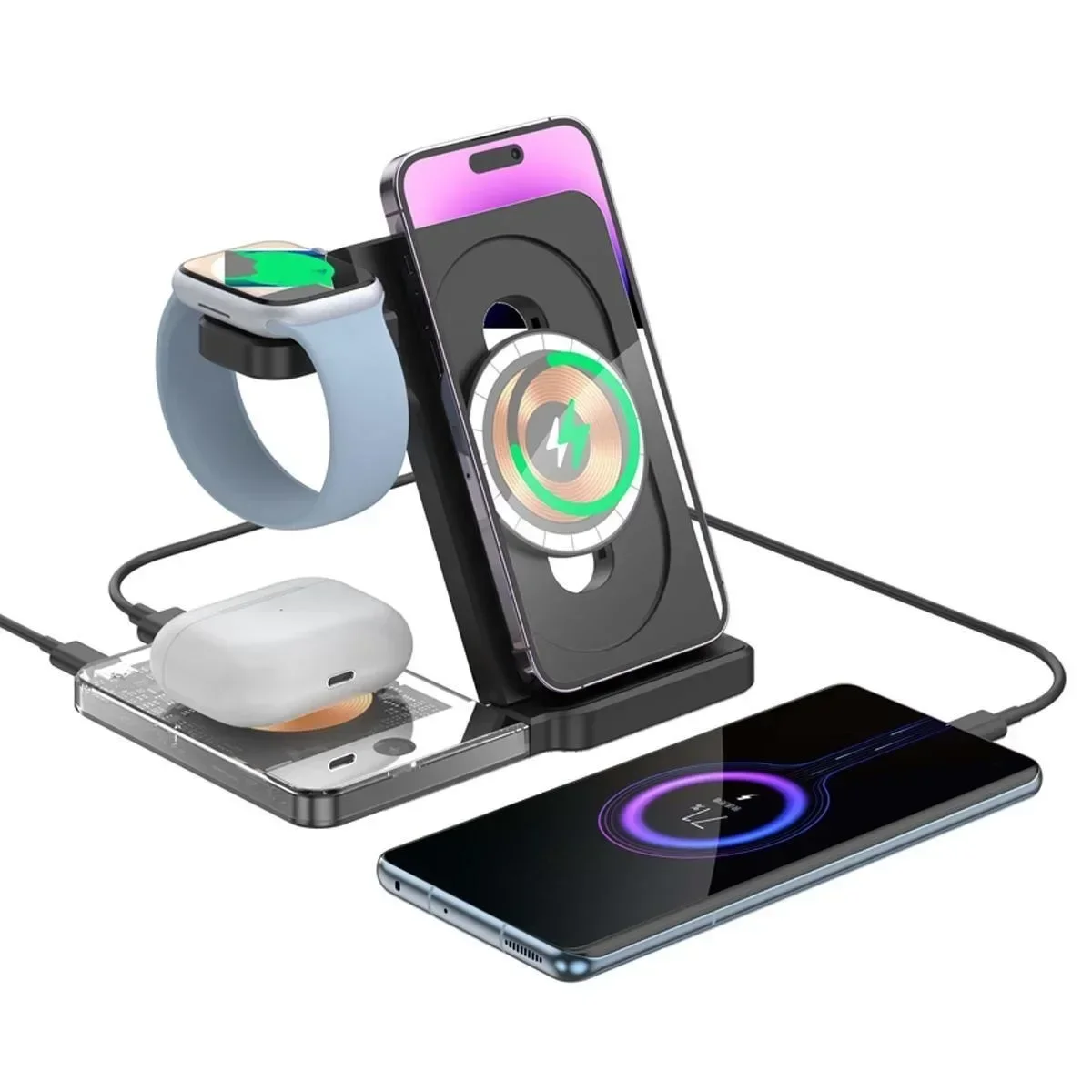 Smartwatch Ac - 15W MagSafe Compatible Wireless Charger Stand