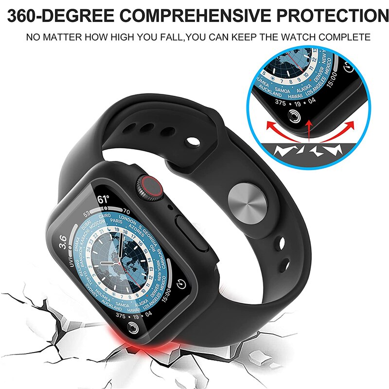 Glass+Cover For Apple Watch ca - đánh giá và giá Apple Smartwatch Accessories