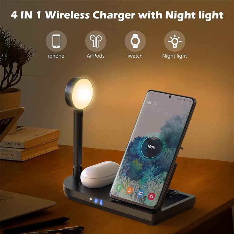 Foldable 3-in-1 Wireless Charg - đánh giá và giá Smartwatch Ac