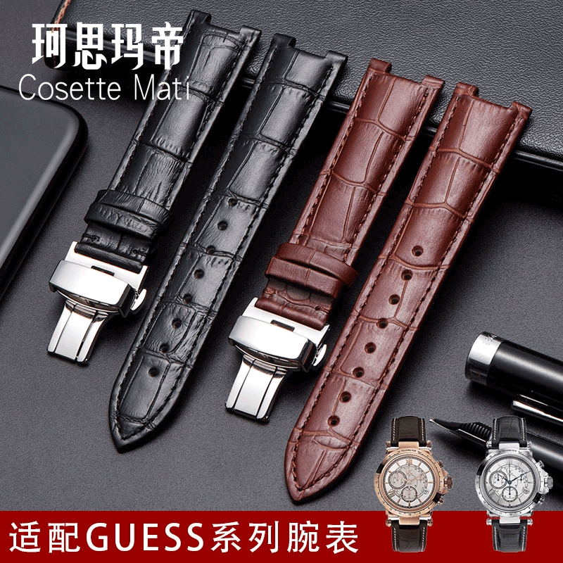 22*13mm 20*11m Notched cowhide - đánh giá và giá Smartwatch Guess
