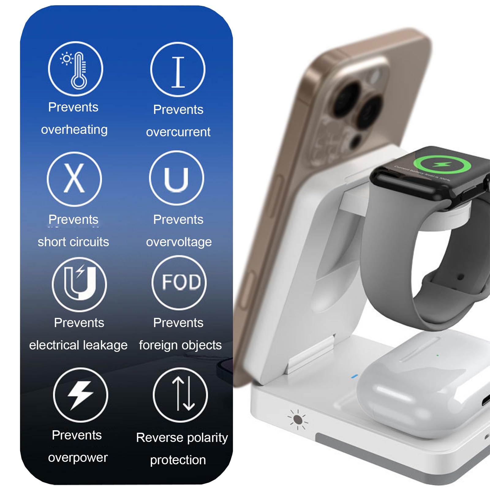3-in-1 Foldable Wireless Charg - đánh giá và giá Smartwatch Ac