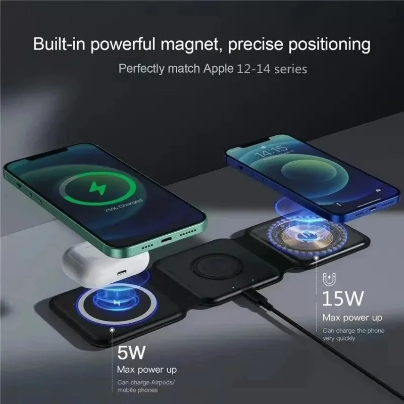 3 in 1 Portable Magnetic Wirel - đánh giá và giá Smartwatch Ac