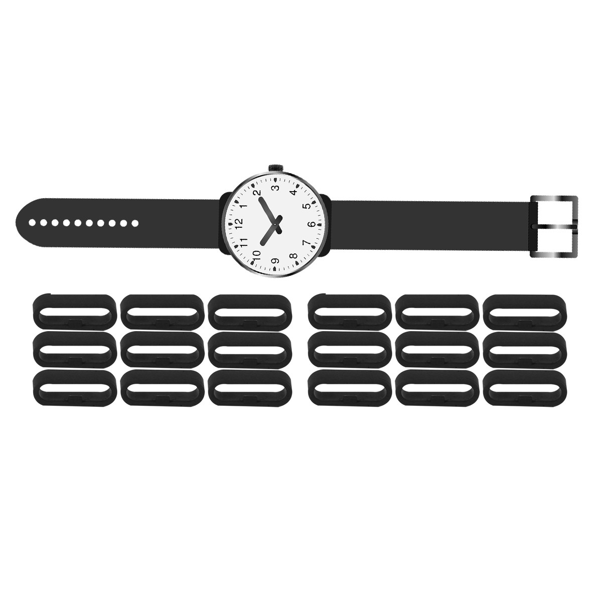 Watch Strap Keeper Rings 20 Pa - đánh giá và giá Silicone Band Replacement